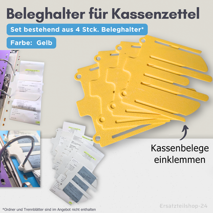 Beleghalter zum Kassenzettel klemmen, Kassenbelege einheften ohne Locher, Tacker