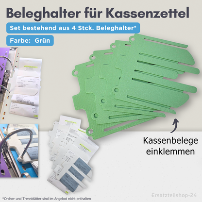 Beleghalter zum Kassenzettel klemmen, Kassenbelege einheften ohne Locher, Tacker