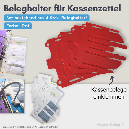 Beleghalter zum Kassenzettel klemmen, Kassenbelege einheften ohne Locher, Tacker