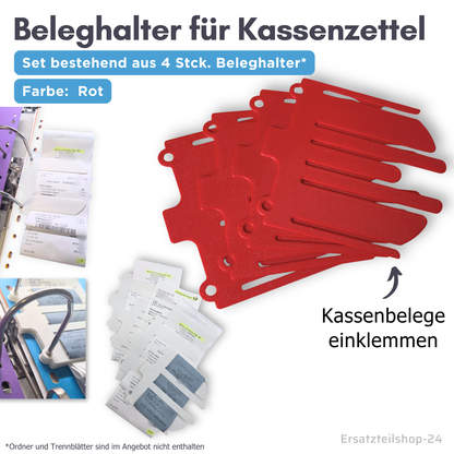 Beleghalter zum Kassenzettel klemmen, Kassenbelege einheften ohne Locher, Tacker