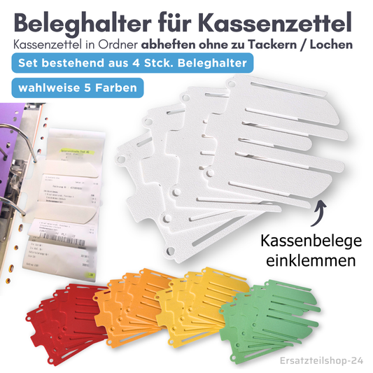 Beleghalter zum Kassenzettel klemmen, Kassenbelege einheften ohne Locher, Tacker